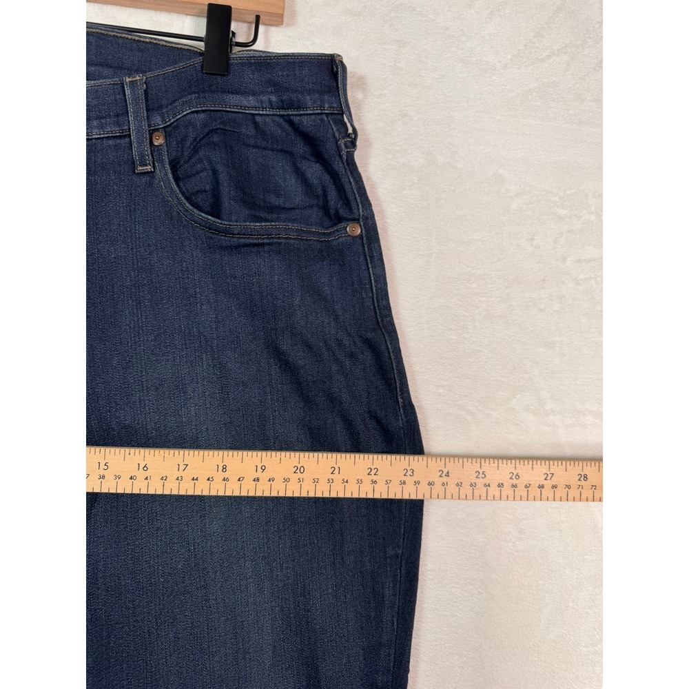 Paige Women Federal Slim Straight Leg Dark Wash Blue Denim Jeans Sz 34 Ultrasoft - Picture 4 of 12